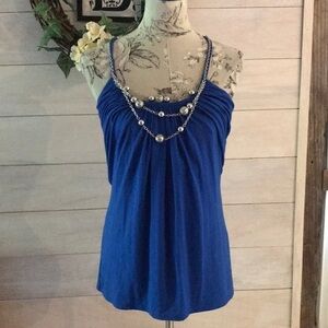 *white House Black Market Blue Top XS